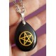 Pentagram Kolye Siyah Obsidyen