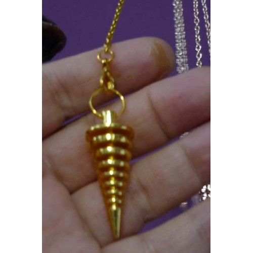 Spiral Pirinç Sarkaç Altın Rengi