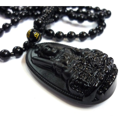 Siyah Obsidyen Buddha - Bodhisattva Kolye Siyah Obsidyen Buddha - Bodhisattva Kolye