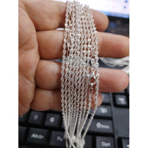 925 Ayar Gümüş Zincir Burgu Model 50 cm